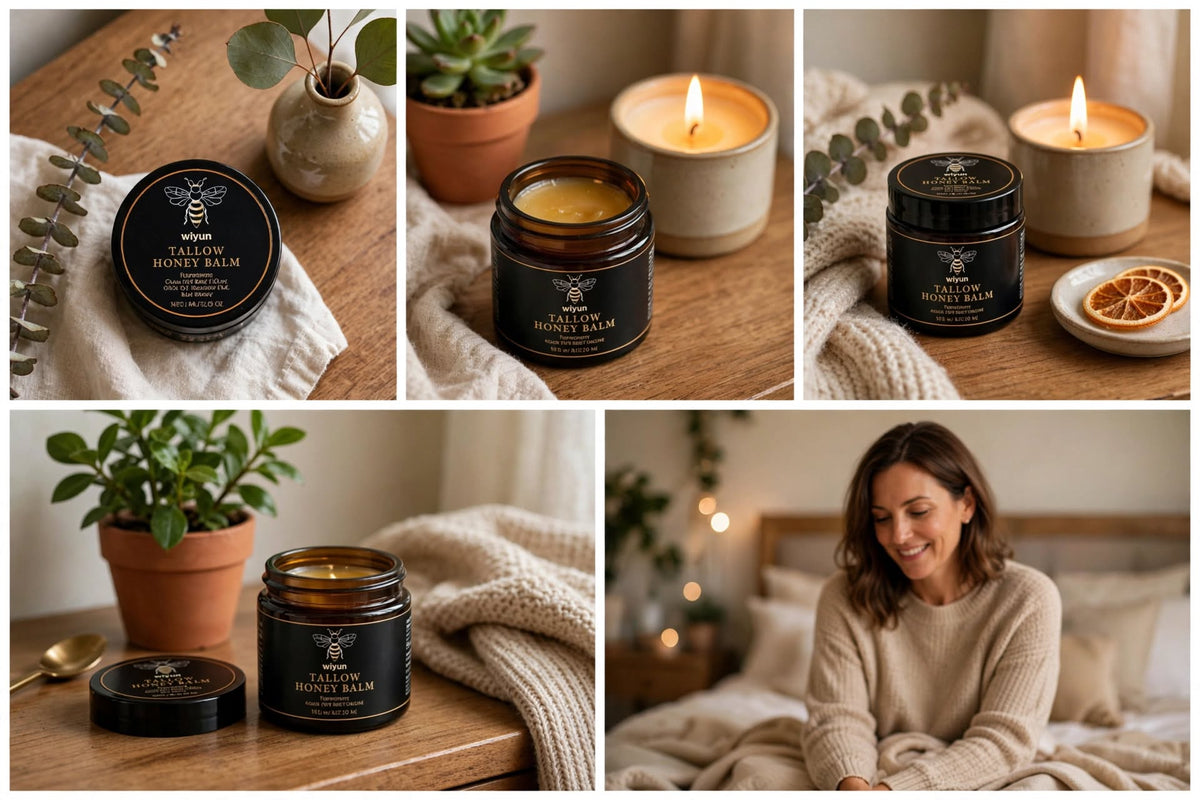 Bálsamo Natural de cera de abeja y sebo de Res
